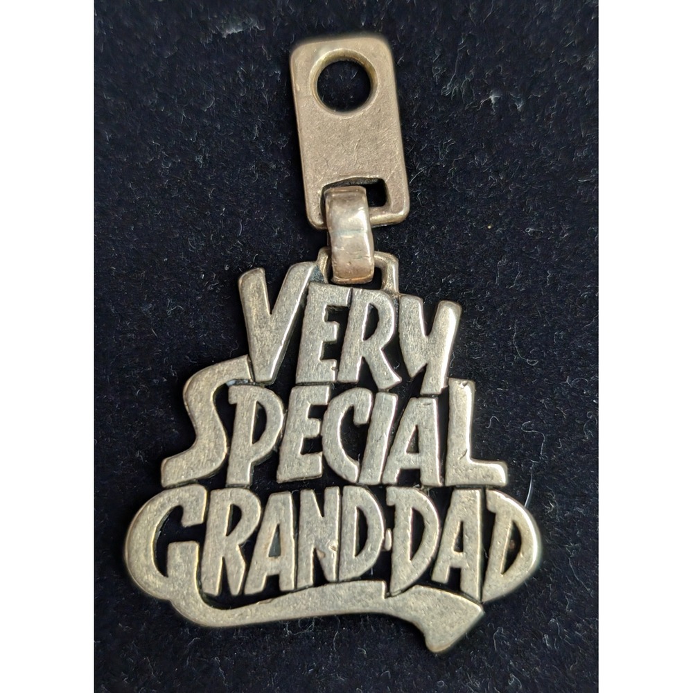 James Avery Bronze Very Special Granddad Pendant Retired Key Chain Charm Vintage